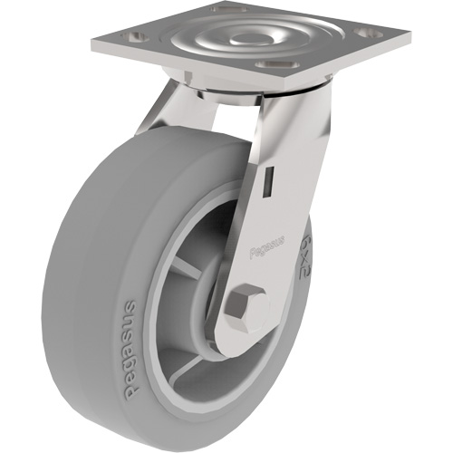 21 Series Medium-Duty Caster, Swivel, 4" (101.6 mm), Thermoplastic Rubber, 300 lbs. (136 kg.) Cantin et fils