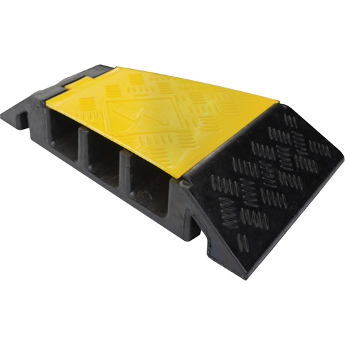 Powerhouse Heavy-Duty Left Turn Cable Protector, 3 Channels, 12" L x 19.75" W x 3" H Cantin et fils