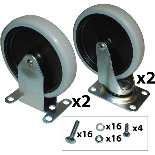 Ensemble de roulettes pour chariot utilitaire Cantin et fils