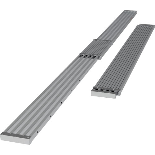 Planche de travail t&eacute;lescopique, 204" la x 12" pr, Capacit&eacute; de 250 lb, D&eacute;mont&eacute; Cantin et fils