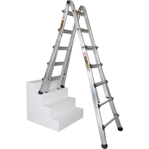 Telescoping Multi-Position Ladder, Aluminum, 300 lbs., CSA Grade 1A Cantin et fils