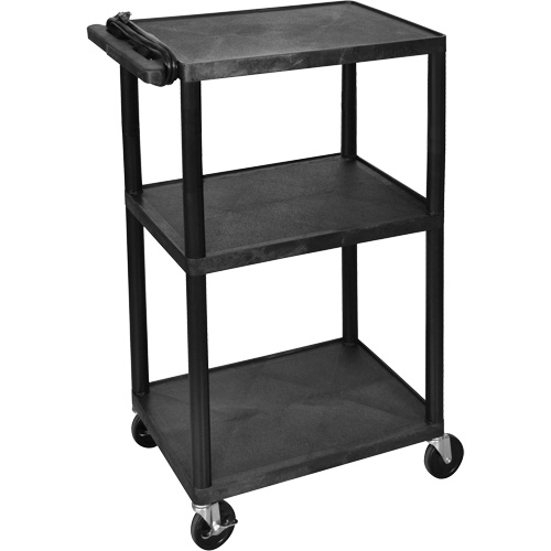 Chariot utilitaire &eacute;lectrique, 3 tiers, 24" x 42" x 18", Capacit&eacute; 300 lb Cantin et fils