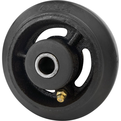 Mold-On Rubber Wheel, 4" (102 mm) Dia. x 1-1/2" (38 mm) W, 350 lbs. (158 kg.) Capacity Cantin et fils