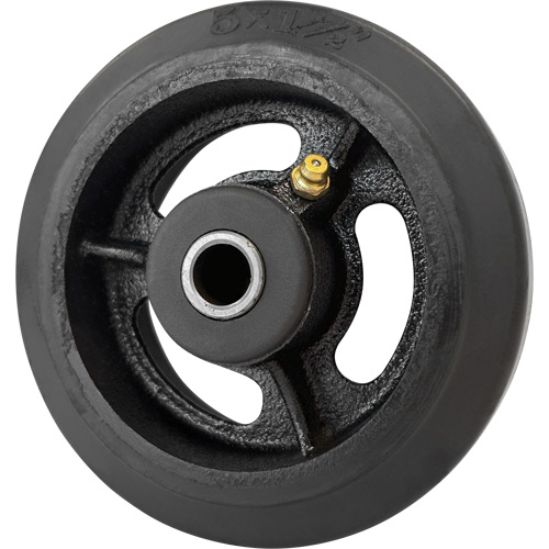Mold-On Rubber Wheel, 5'' (127 mm) Dia. x 1-1/2" (38 mm) W, 400 lbs. (181 kg.) Capacity Cantin et fils