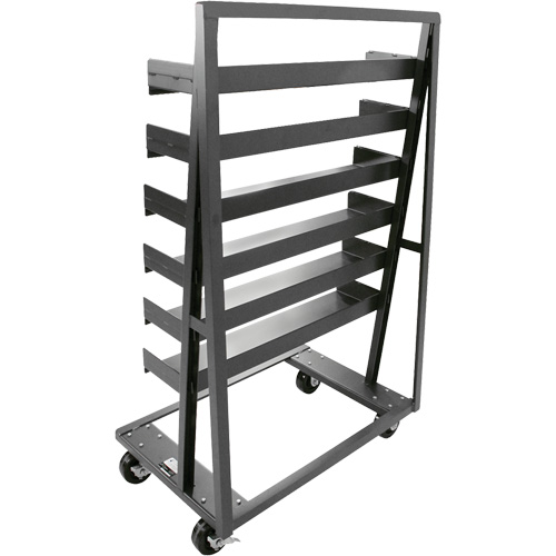 Chariot &agrave; cadre en A robuste &agrave; un c&ocirc;t&eacute; avec 6 plateaux, 38" x 25" x 63", Capacit&eacute; 2500 lb Cantin et fils