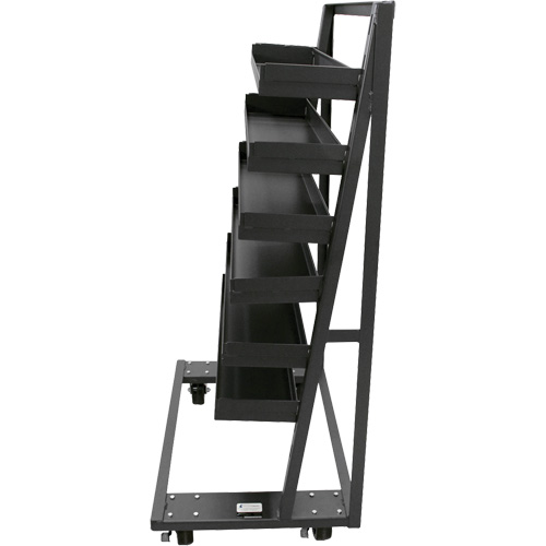 Single-Sided Heavy Duty A-Frame Cart with 6 Lipped Trays, 38" x 25" x 63", 2500 lbs. Capacity Cantin et fils