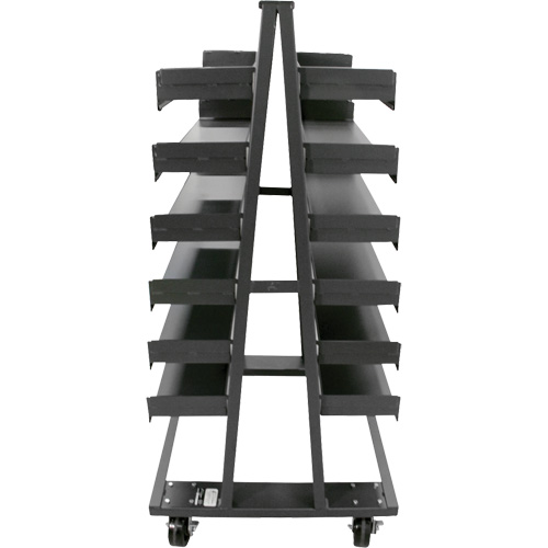Double-Sided Heavy Duty A-Frame Cart with 12 Trays, 38" x 30" x 63", 2500 lbs. Capacity Cantin et fils