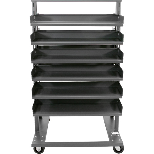 Double-Sided Heavy Duty A-Frame Cart with 12 Trays, 38" x 30" x 63", 2500 lbs. Capacity Cantin et fils