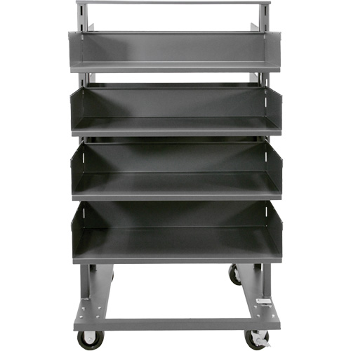 Double-Sided Heavy Duty A-Frame Cart with 8 Large Trays, 38" x 30" x 63", 2500 lbs. Capacity Cantin et fils