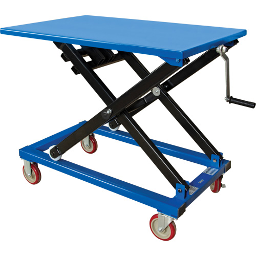 Table &eacute;l&eacute;vatrice manuelle &agrave; ciseaux, 37-3/8" lo x 23-5/8" la, Acier, Capacit&eacute; 660 lb Cantin et fils