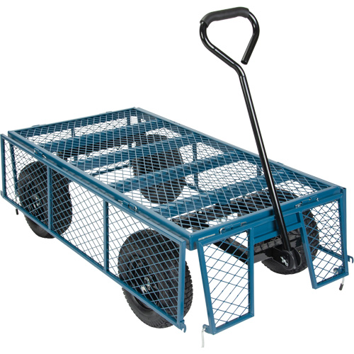 Wagon with Drop Sides, 24" W x 48" L, 800 lbs. Capacity Cantin et fils