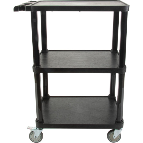 Utility Cart with Flat Shelf, 3 Tiers, 18-1/8" x 37-3/8" x 27-3/4", 330 lbs. Capacity Cantin et fils