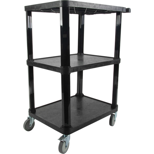 Utility Cart with Flat Shelf, 3 Tiers, 18-1/8" x 37-3/8" x 27-3/4", 330 lbs. Capacity Cantin et fils