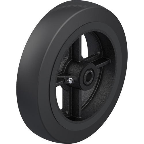 Black Rubber on Cast Iron Core Wheel Cantin et fils