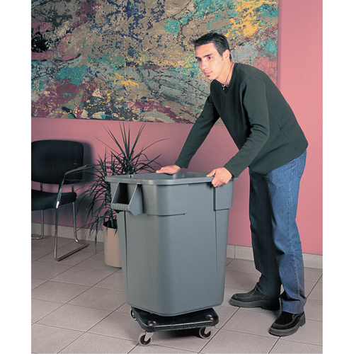 Square BRUTE&reg; Dollies, Polyethylene, Black Cantin et fils