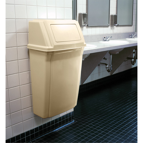 Contenants Slim Jim profil&eacute;s, Couvercle &agrave; battant, Plastique, Convient aux contenants 19-1/2" x 12" Cantin et fils
