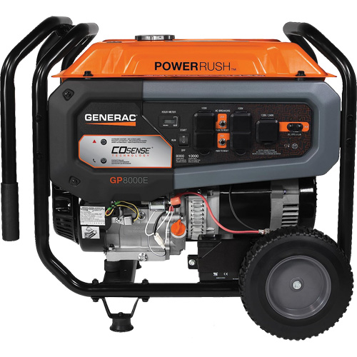 Portable Generator with COsense&reg; Technology, 10000 W Surge, 8000 W Rated, 120 V/240 V, 7.9 gal. Tank Cantin et fils
