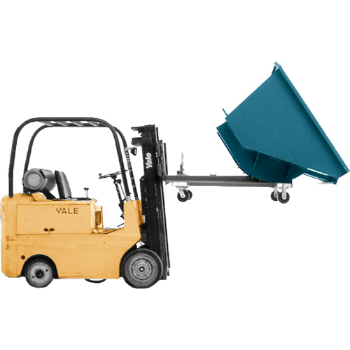 Self-Dumping Hopper, Steel, 1 cu.yd., Blue Cantin et fils