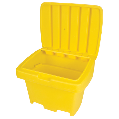 Heavy-Duty Outdoor Salt and Sand Storage Container, 30" x 24" x 24", 5.5 cu. Ft., Yellow Cantin et fils