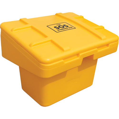 Salt Sand Container SOS, With Hasp, 30" x 24" x 24", 5.5 cu. Ft., Yellow Cantin et fils