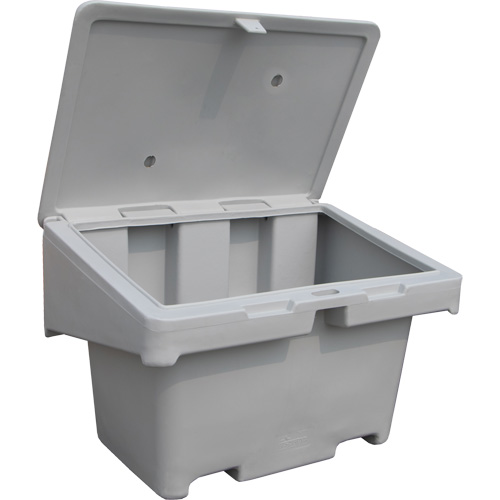 Salt Sand Container SOS, With Hasp, 42" x 29" x 30", 11 cu. Ft., Grey Cantin et fils