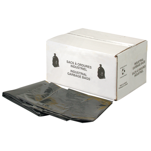 Heavy-Duty Garbage Bags, 2X Strong, 30" W x 38" L, 2.2 mils, Black Cantin et fils