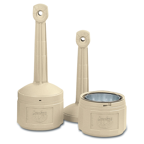 Cendriers Smoker's Cease-Fire, Sur pied, Plastique, Capacit&eacute; 4 gal. US, Hauteur 38-1/2" Cantin et fils
