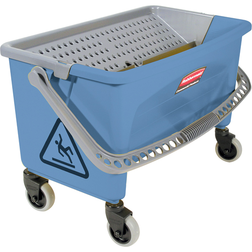 Seau pour vadrouille de finition en microfibres, Capacit&eacute; de 10.75 gal. US (43 pintes), Bleu Cantin et fils