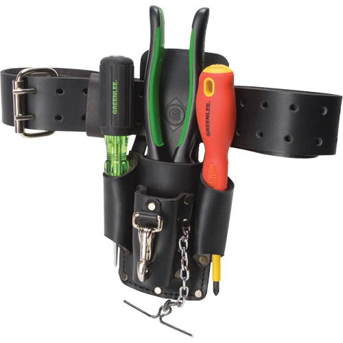 Poche pour ceinture porte-outils, Porte-outil multiple, Cuir, 4 Poches Cantin et fils