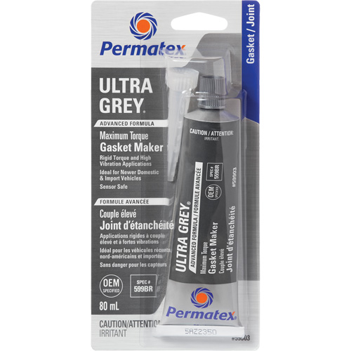 Ultra Grey&reg; Gasket Maker, Tube, 80 ml, -54°C - 260°C/-65°F - 500°F Cantin et fils