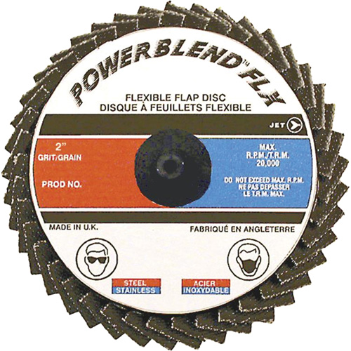 Powerblend FLX Roll-On Flap Disc, 2" x 80 Grit, Zirconia Alumina Cantin et fils