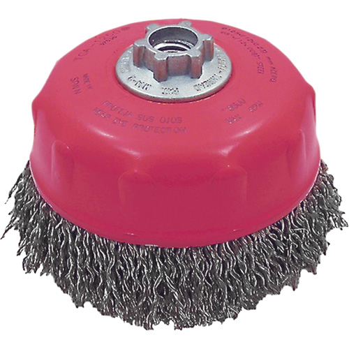 Brosse-boisseau &agrave; fils ondul&eacute;s MAXI-CRIMPED de premi&egrave;re qualit&eacute; Cantin et fils