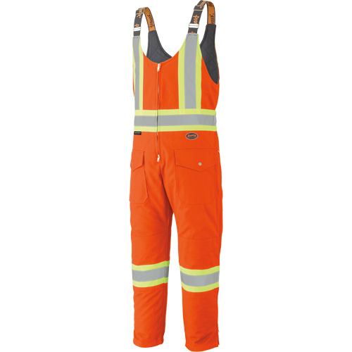 5538 High Visibility Quilted Duck Overalls, Cotton, X-Large, High Visibility Orange Cantin et fils