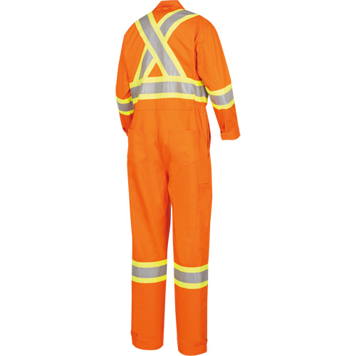 5555 Combinaison de s&eacute;curit&eacute; &agrave; haute visibilit&eacute; ignifuge et anti-arcs &eacute;lectriques, Taille 36, Orange haute visibilit&eacute;, 11 cal/cm² Cantin et fils