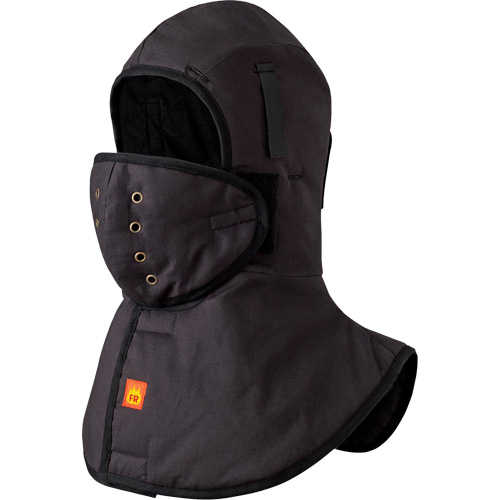 5565A Doublure FR robuste &agrave; col long pour casque, Noir, Coton Cantin et fils