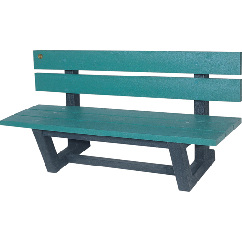 Bancs de parc d'ext&eacute;rieur, Plastique recycl&eacute;, 60" lo x 22-13/16" la x 29-13/16" h, Vert Cantin et fils