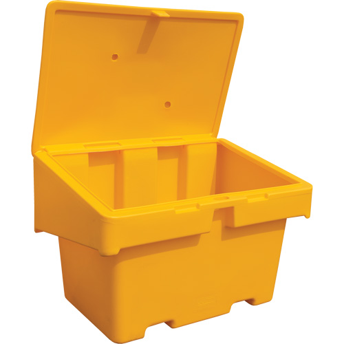 Salt Sand Container SOS, With Hasp, 48" x 33" x 34", 18.5 cu. Ft., Yellow Cantin et fils