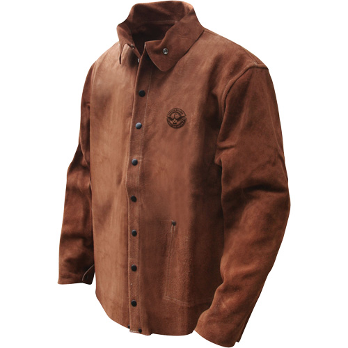 Gander Brand Split Cowhide Welding Jacket, Leather, Medium, Brown Cantin et fils