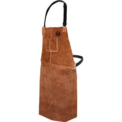 Tablier de soudage en cuir, Salopette, 36" lo, Brun Cantin et fils