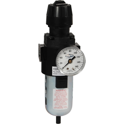 Wilkerson Compact Filter/Regulator, 1/2" NPT, 150 PSI Max. PSI, Standard Cantin et fils