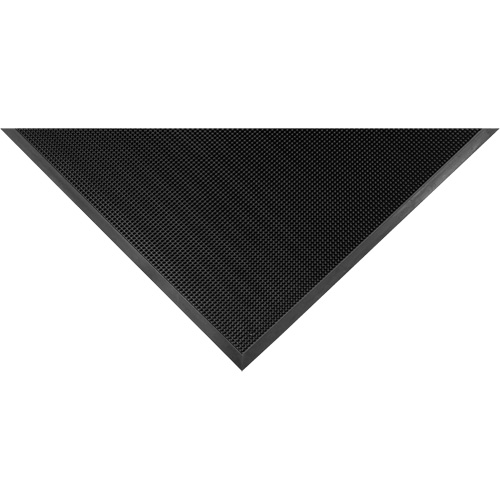 Gritstop Fingermat Matting, Rubber, Scraper Type, Textured Pattern, 2-2/3" x 3-3/4", Black Cantin et fils