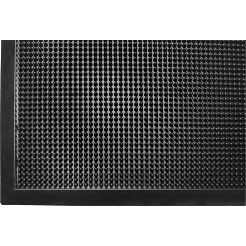 Gritstop Fingermat Matting, Rubber, Scraper Type, Textured Pattern, 2-2/3" x 3-3/4", Black Cantin et fils