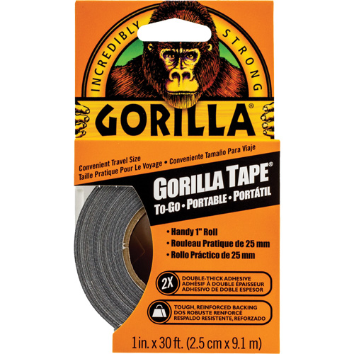 Duct Tape To-Go, 17 mils, Black, 25.4 mm (1") x 9.14 m (30') Cantin et fils