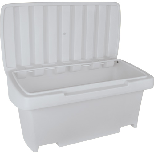 Heavy-Duty Outdoor Salt and Sand Storage Container, 24" x 48" x 24", 10 cu. Ft., Grey Cantin et fils