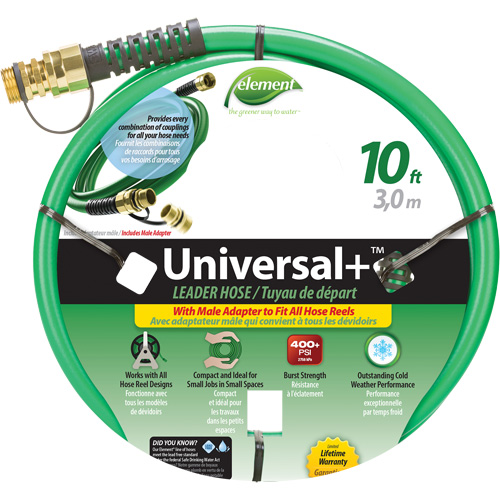 Element&reg; Universal+&reg; Leader Hose, PVC, 1/2" dia. x 10' Cantin et fils