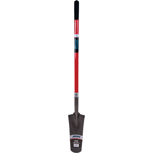 Pelle &agrave; drain robuste, Acier au carbone, Lame 16" x 6", 45" lo, Manche Droit Cantin et fils