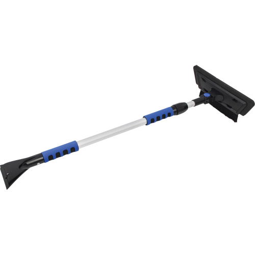 Snow Brush, Telescopic, EVA Foam Blade, 48" Long, Black/Blue Cantin et fils