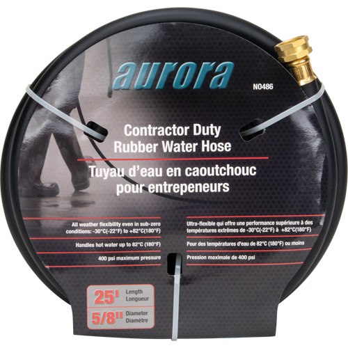 Tuyau en caoutchouc de calibre entrepreneur, Caoutchouc, 5/8" dia x 25' Cantin et fils