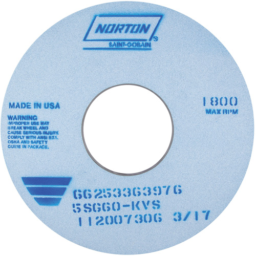 Tool Room Wheel, Type 01, Ceramic Alumina, 14" x 1" Cantin et fils