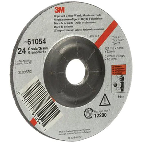 Depressed Centre Grinding Wheel, 5" x 27, Aluminum Oxide Cantin et fils
